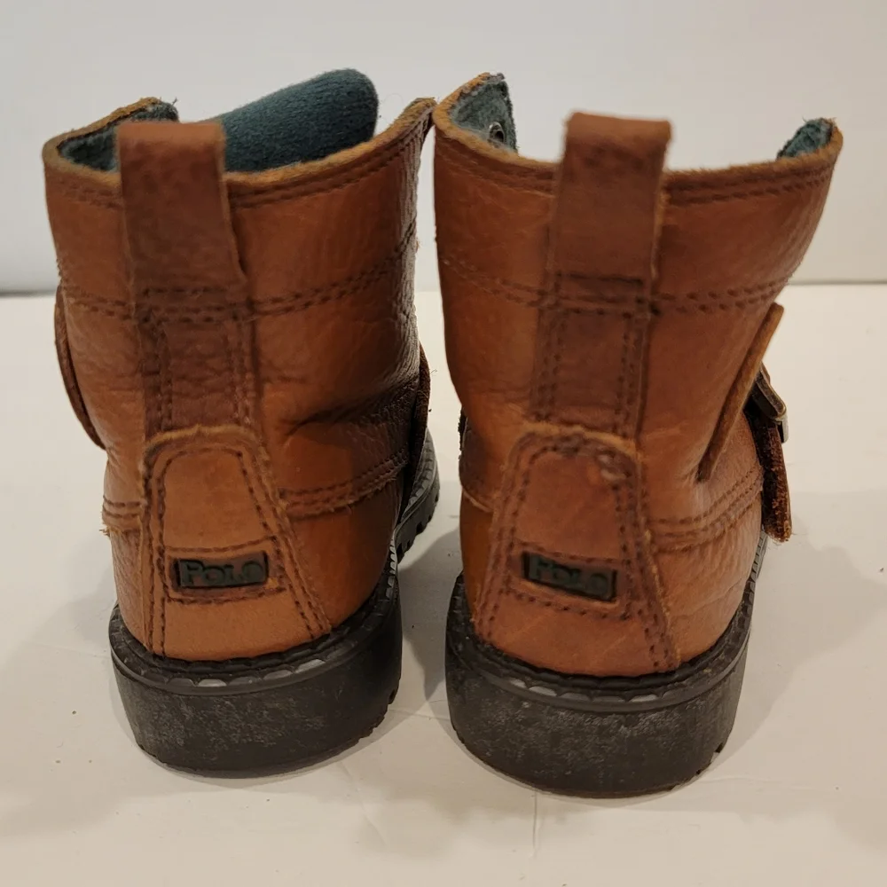 Polo boys infants toddler ranger boots kids shoes boots size 6 brown leather